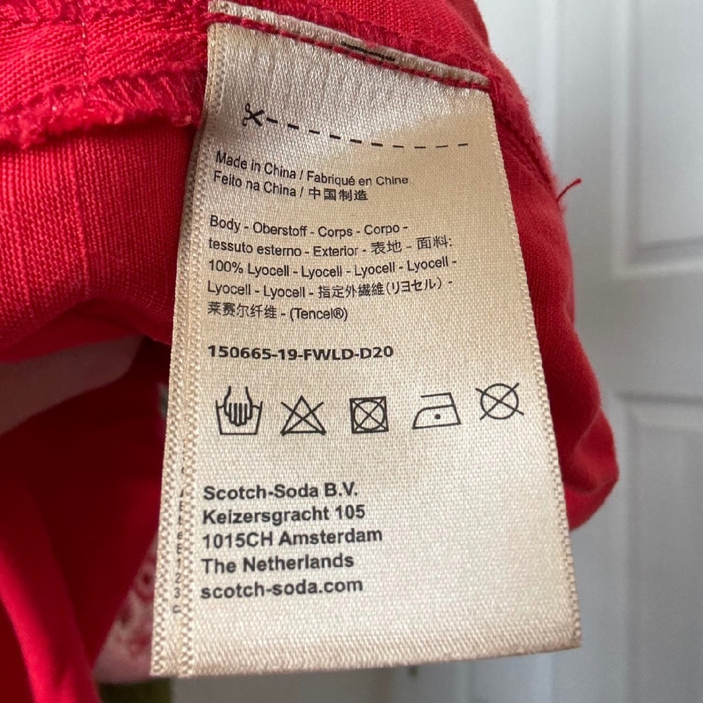 Scotch And Soda Red Button-Down Nwot Medium - image 5